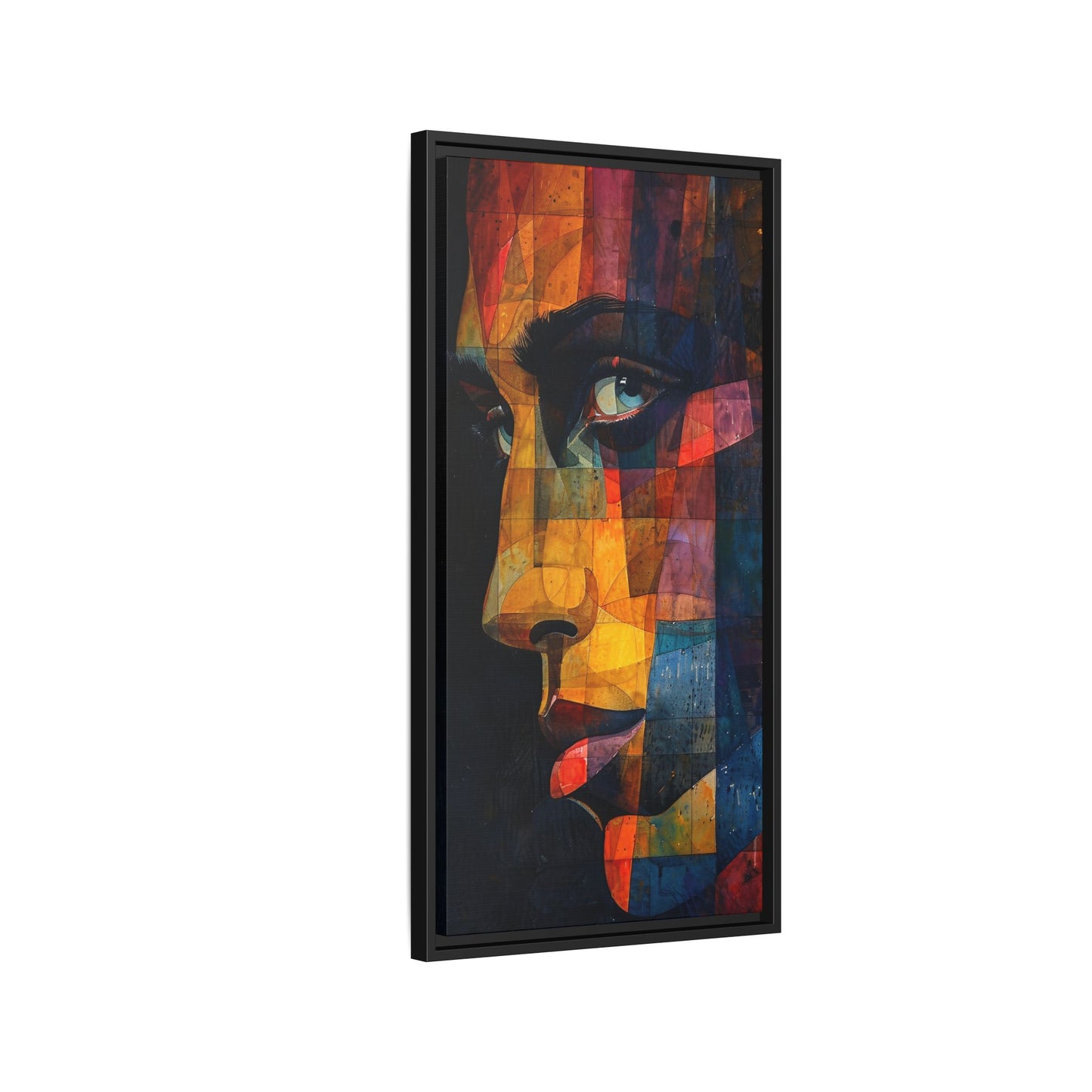 Breaking Point Canvas Print (BP-5-F) Abstract Geometric Portrait | Silent Depths | Breaking Point Collection