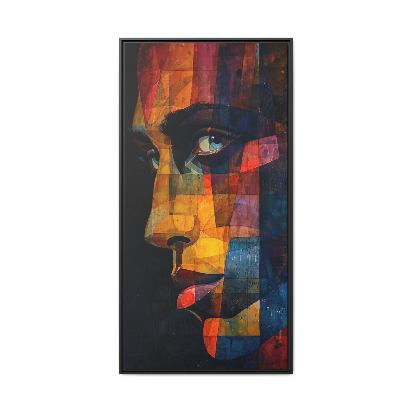 Breaking Point Canvas Print (BP-5-F) Abstract Geometric Portrait | Silent Depths | Breaking Point Collection