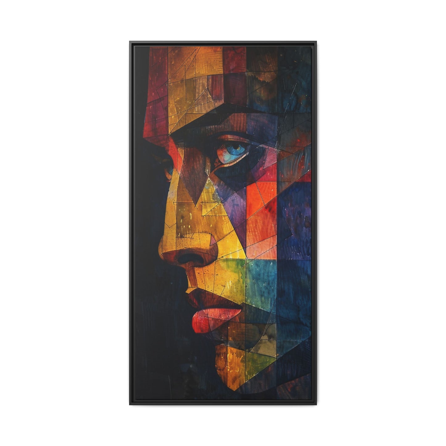Breaking Point Canvas Print (BP-8-F) Abstract Geometric Portrait | Tempered Resolution| Breaking Point Collection