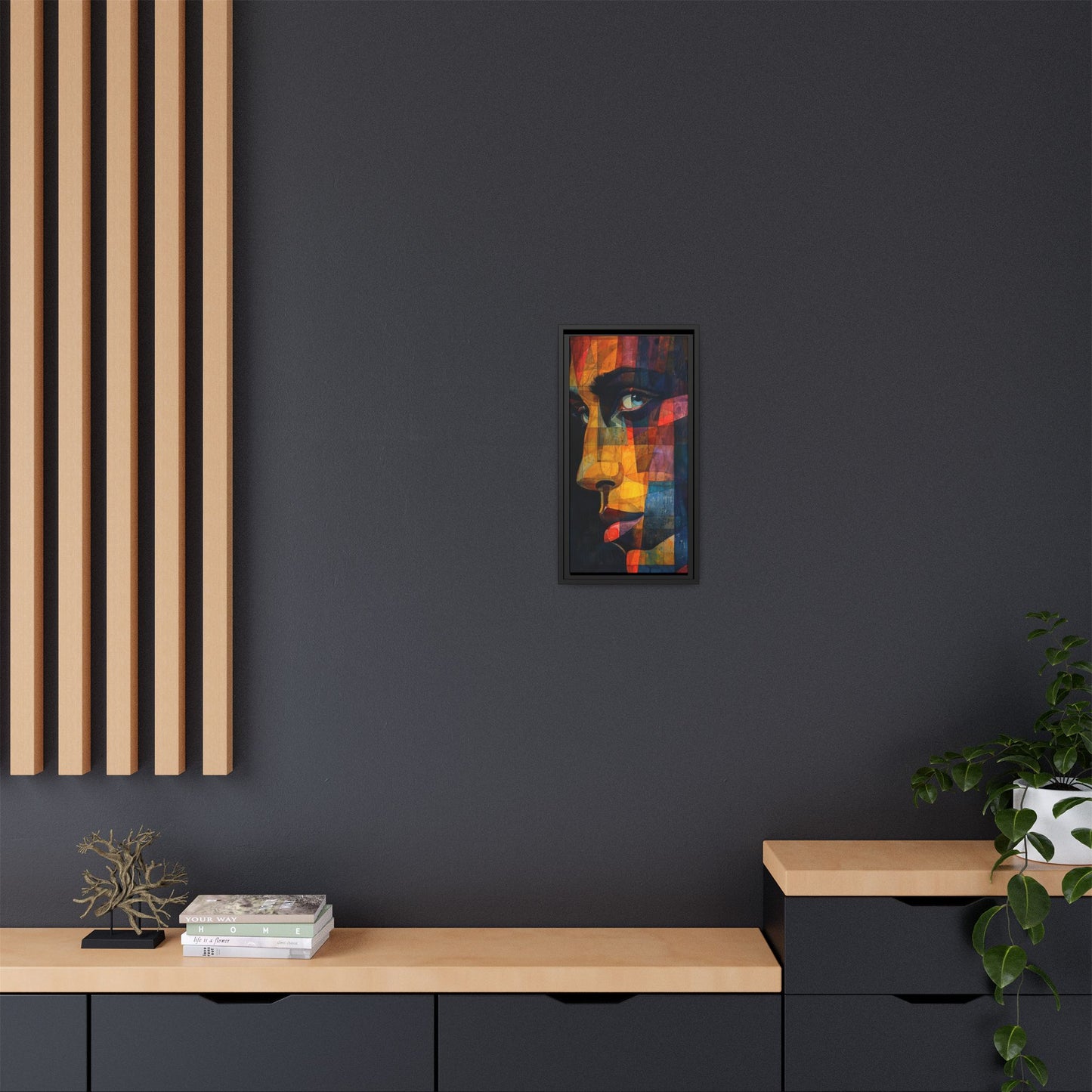 Breaking Point Canvas Print (BP-5-F) Abstract Geometric Portrait | Silent Depths | Breaking Point Collection