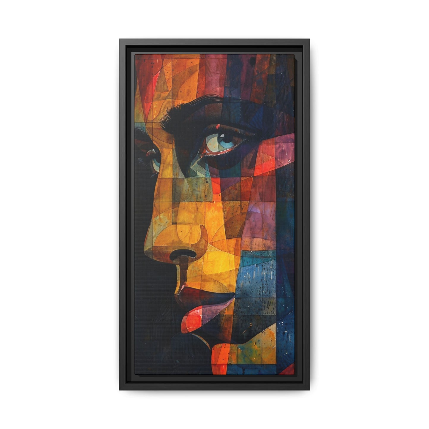 Breaking Point Canvas Print (BP-5-F) Abstract Geometric Portrait | Silent Depths | Breaking Point Collection