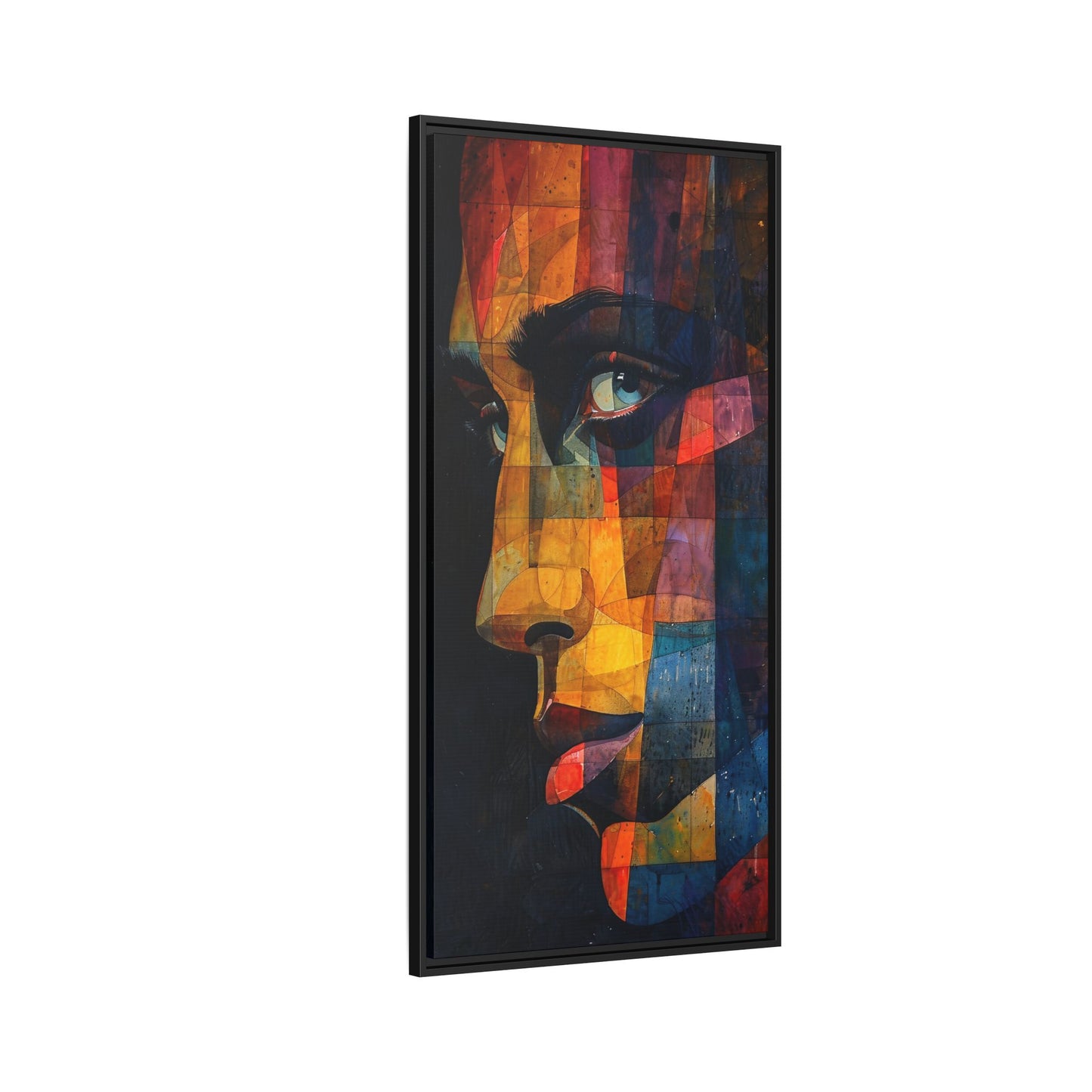 Breaking Point Canvas Print (BP-5-F) Abstract Geometric Portrait | Silent Depths | Breaking Point Collection