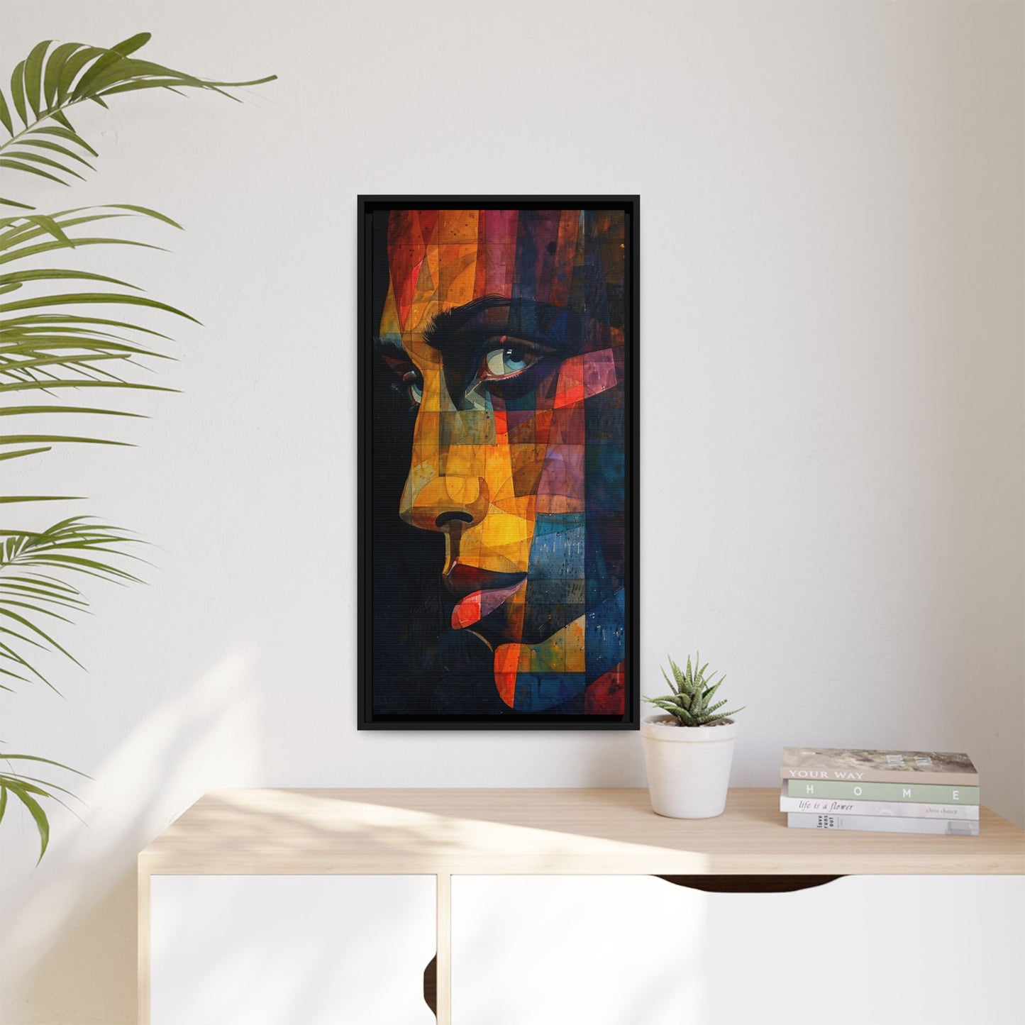Breaking Point Canvas Print (BP-5-F) Abstract Geometric Portrait | Silent Depths | Breaking Point Collection