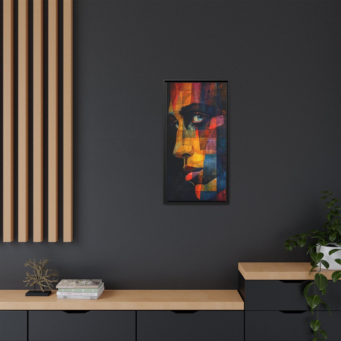Breaking Point Canvas Print (BP-5-F) Abstract Geometric Portrait | Silent Depths | Breaking Point Collection