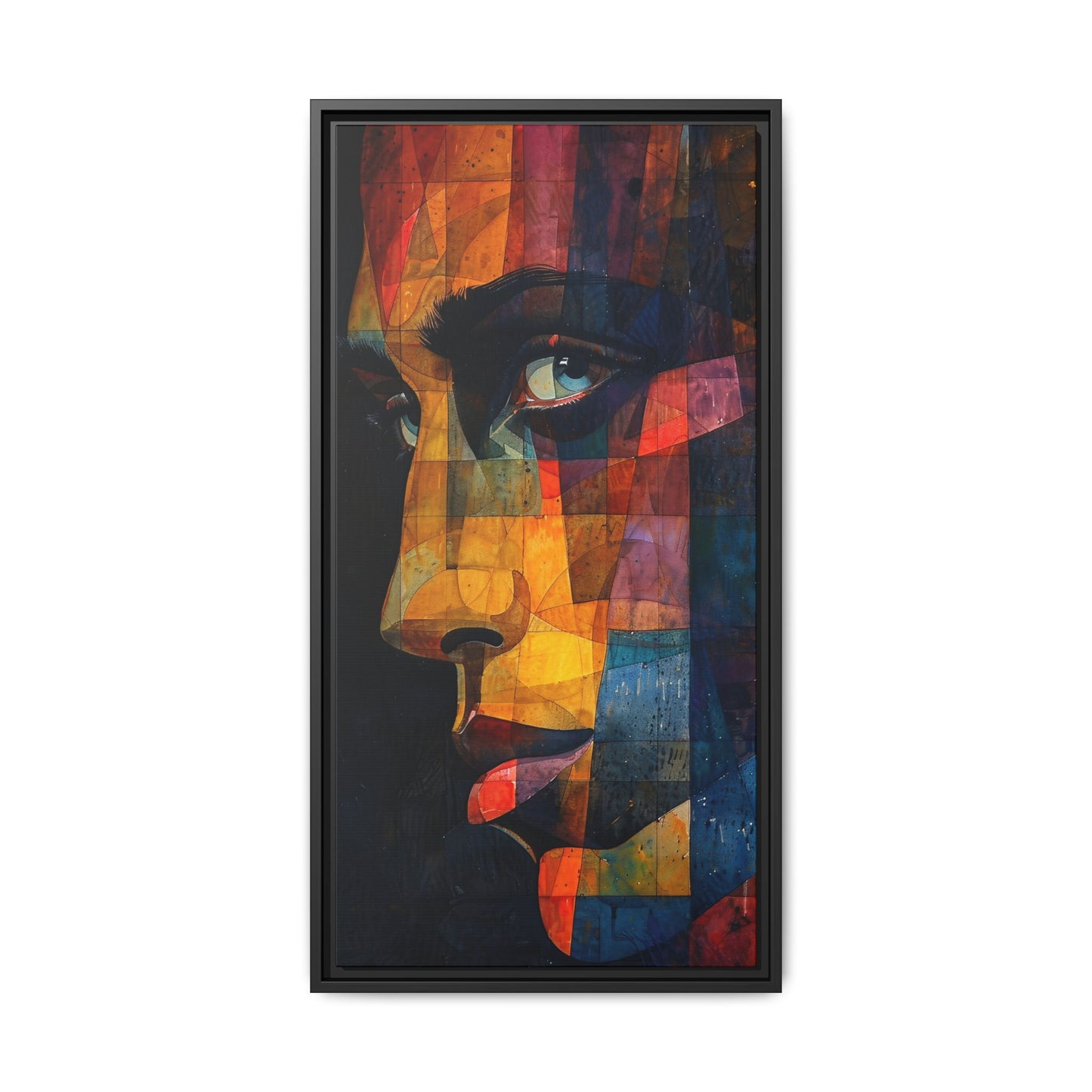 Breaking Point Canvas Print (BP-5-F) Abstract Geometric Portrait | Silent Depths | Breaking Point Collection