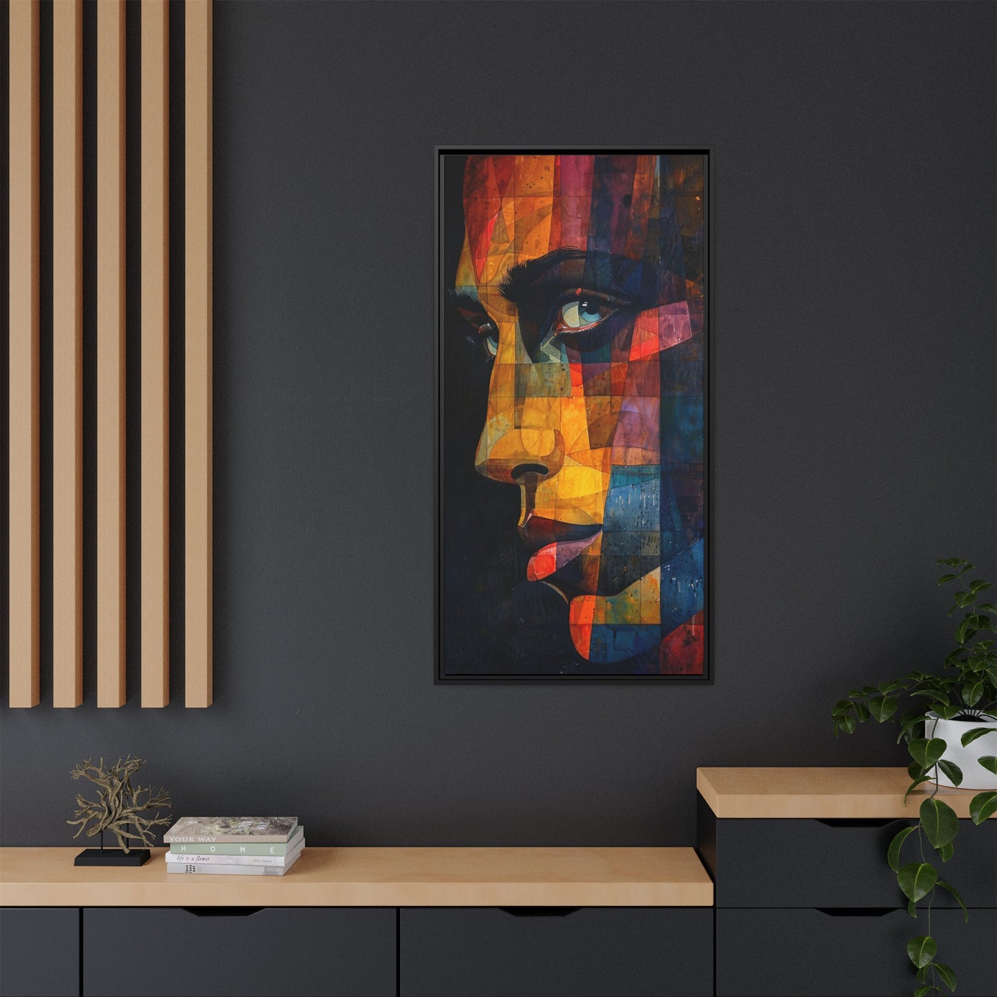Breaking Point Canvas Print (BP-5-F) Abstract Geometric Portrait | Silent Depths | Breaking Point Collection