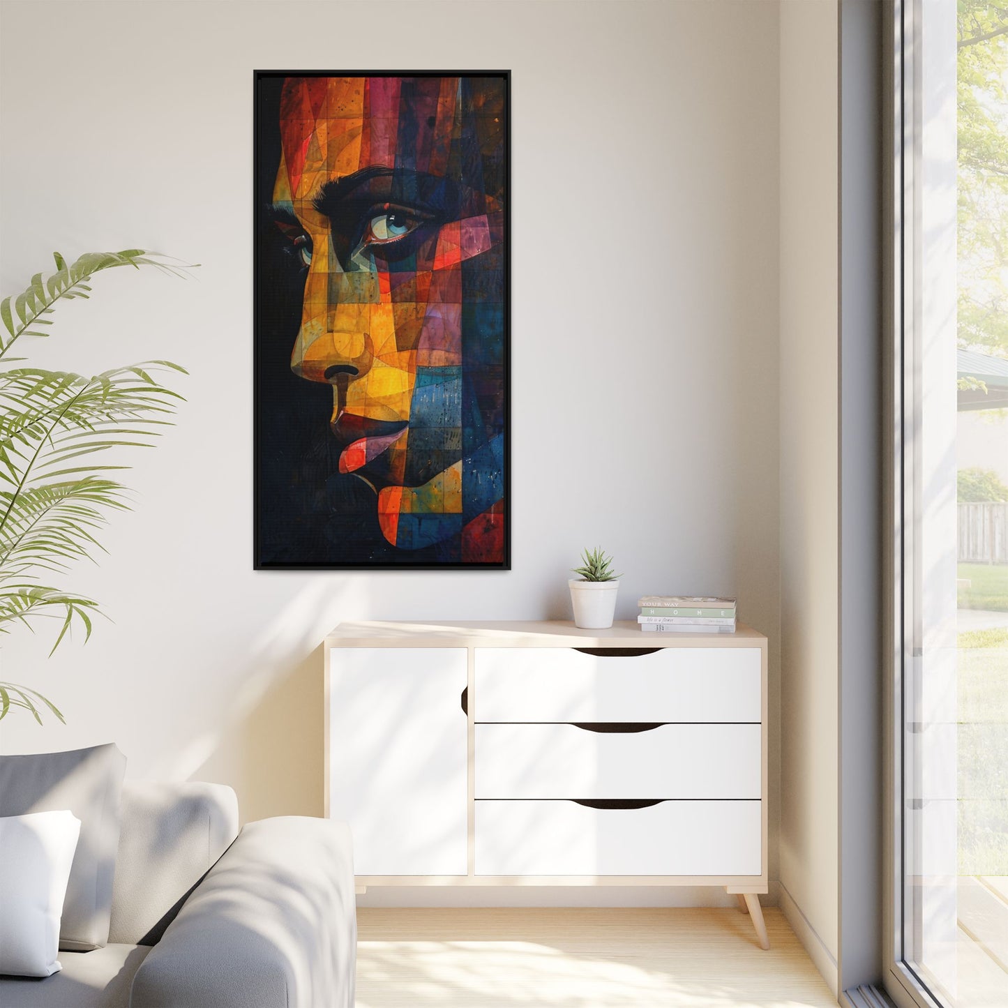 Breaking Point Canvas Print (BP-5-F) Abstract Geometric Portrait | Silent Depths | Breaking Point Collection