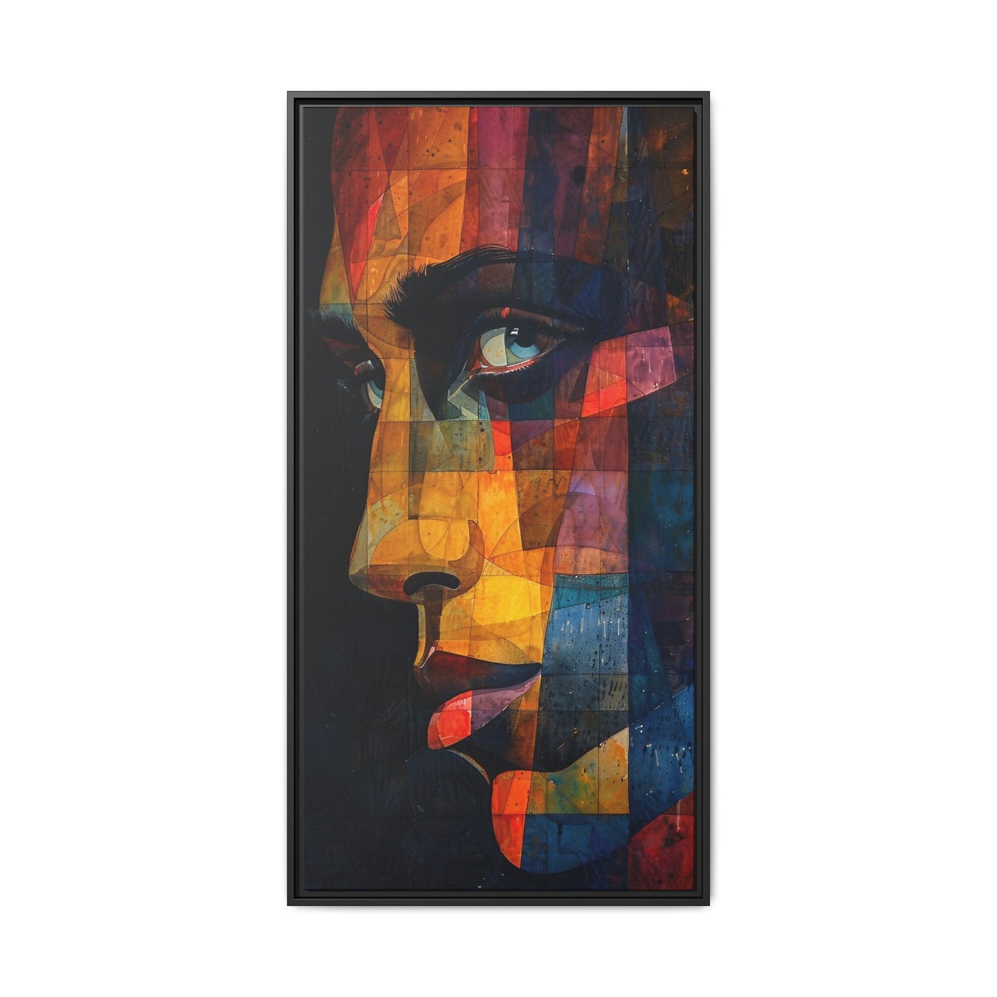 Breaking Point Canvas Print (BP-5-F) Abstract Geometric Portrait | Silent Depths | Breaking Point Collection
