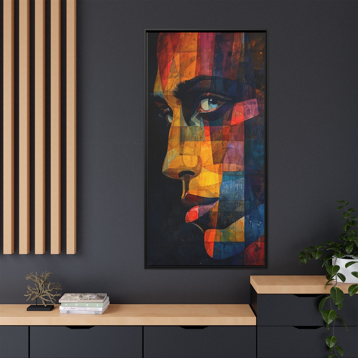 Breaking Point Canvas Print (BP-5-F) Abstract Geometric Portrait | Silent Depths | Breaking Point Collection