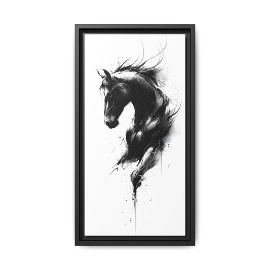Framed Elegant Horse Art Print (ES-V-5F), Modern Wall Decor, Home Decoration, Animal Lover Gift, Office Wall Art, Unique Framed Artwork