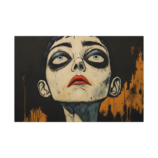 The Weight of it All (WOA-9-UF) Unframed | Psychological Portrait Canvas Print - Modern Abstract Face Art