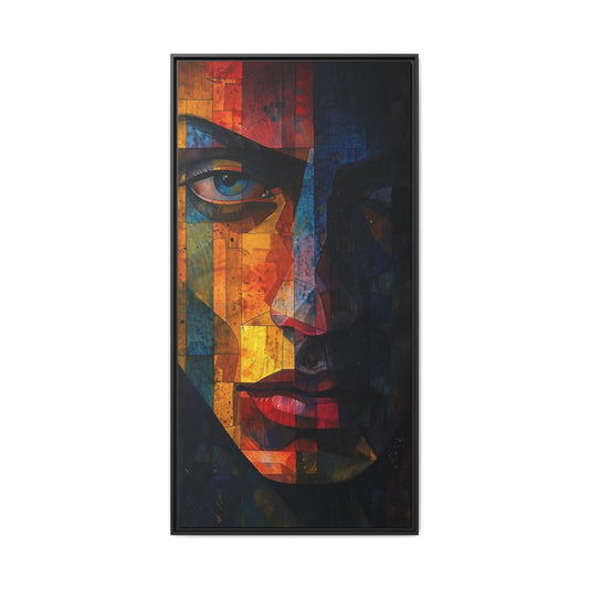 Breaking Point Canvas Print (BP-4-F) Abstract Geometric Portrait - Resolute Emergence - Breaking Point Collection