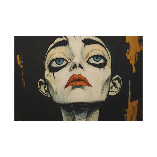 The Weight of it All (WOA-8-UF) Unframed | Psychological Portrait Canvas Print - Modern Abstract Face Art