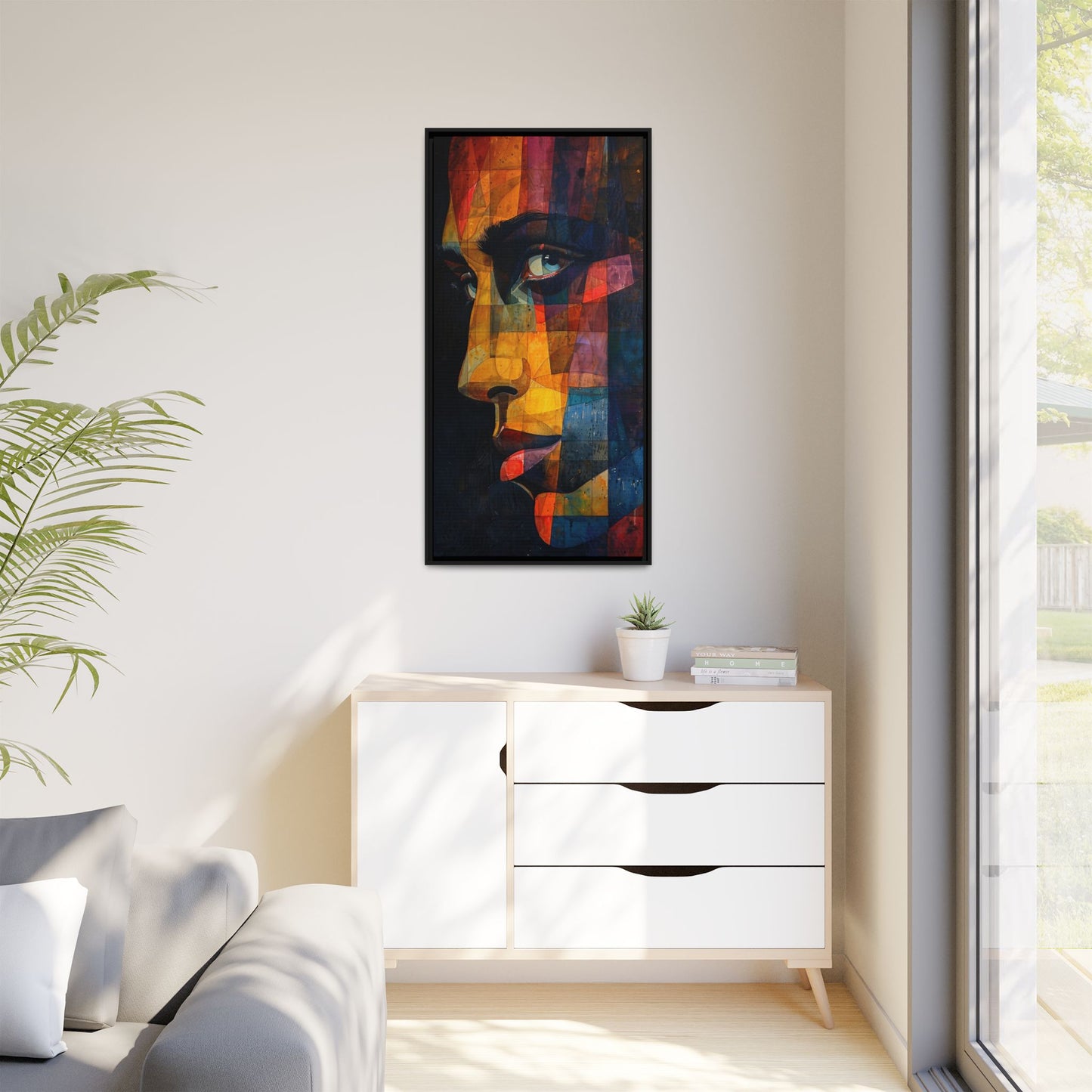 Breaking Point Canvas Print (BP-5-F) Abstract Geometric Portrait | Silent Depths | Breaking Point Collection
