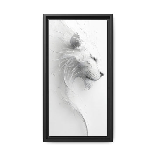 Framed Elegant Lion Art Print (ES-V-6F), Modern Wall Decor, Home Decoration, Animal Lover Gift, Office Wall Art, Unique Framed Artwork