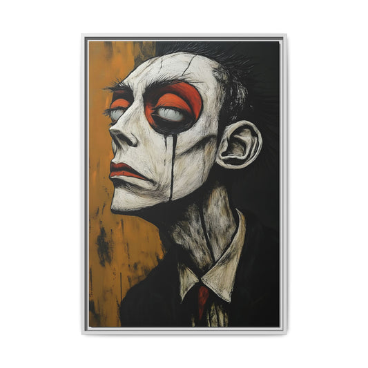 The Weight of it All (WOA-4-F) | Psychological Portrait Canvas Print - Modern Abstract Face Art