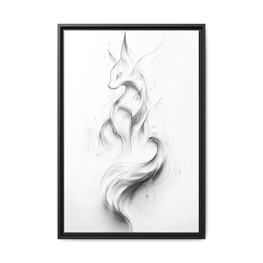 Framed Elegant Fox Art Print (ES-V-1F), Modern Wall Decor, Home Decoration, Animal Lover Gift, Office Wall Art, Unique Framed Artwork