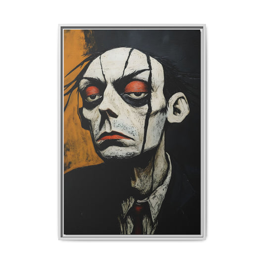 The Weight of it All (WOA-3-F) | Psychological Portrait Canvas Print - Modern Abstract Face Art