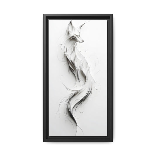 Framed Elegant Fox Art Print (ES-V-8F), Modern Wall Decor, Home Decoration, Animal Lover Gift, Office Wall Art, Unique Framed Artwork