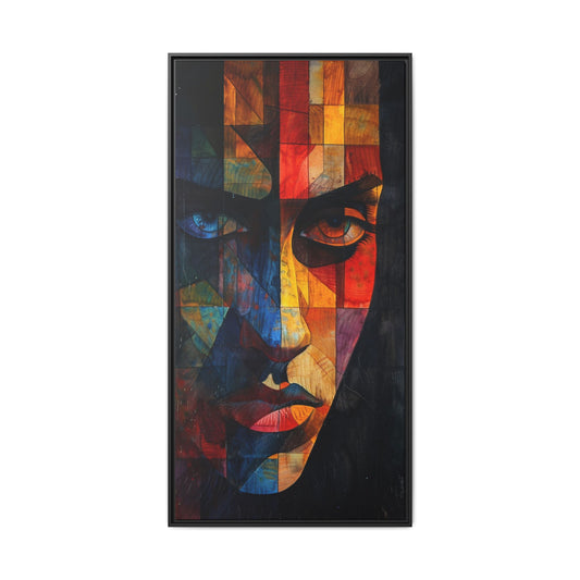 Breaking Point Canvas Print (BP-3-F)  Abstract Geometric Portrait  - Dividd Equilibrium - Breaking Point Collection"