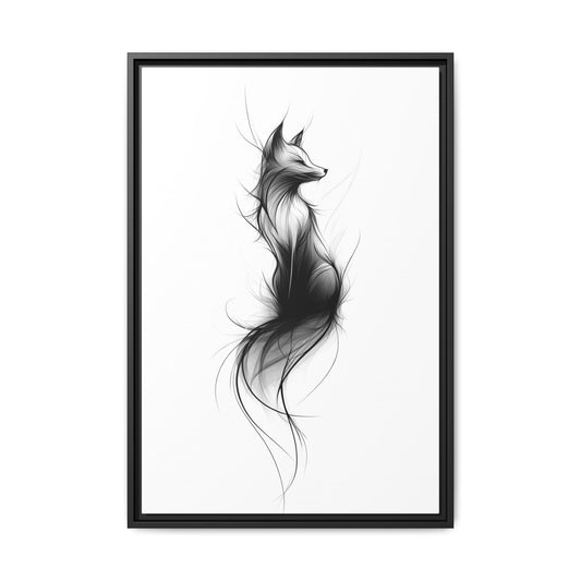 Framed Elegant Fox Art Print (ES-V-4F), Modern Wall Decor, Home Decoration, Animal Lover Gift, Office Wall Art, Unique Framed Artwork