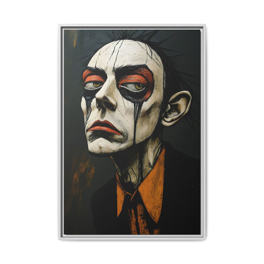 The Weight of it All (WOA-1-F) | Psychological Portrait Canvas Print - Modern Abstract Face Art