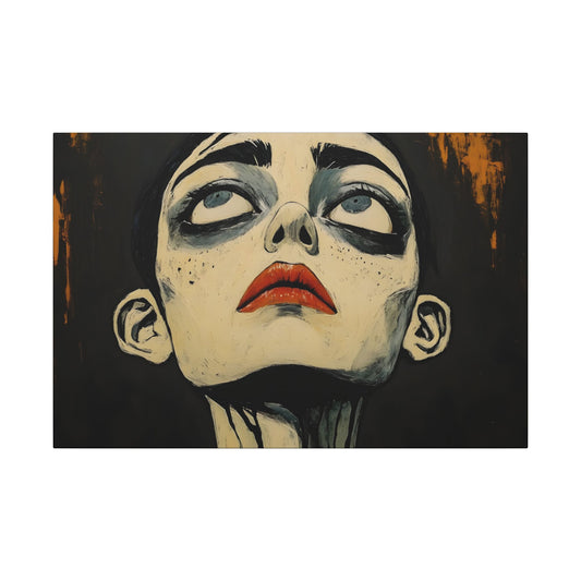 The Weight of it All (WOA-7-UF) Unframed | Psychological Portrait Canvas Print - Modern Abstract Face Art